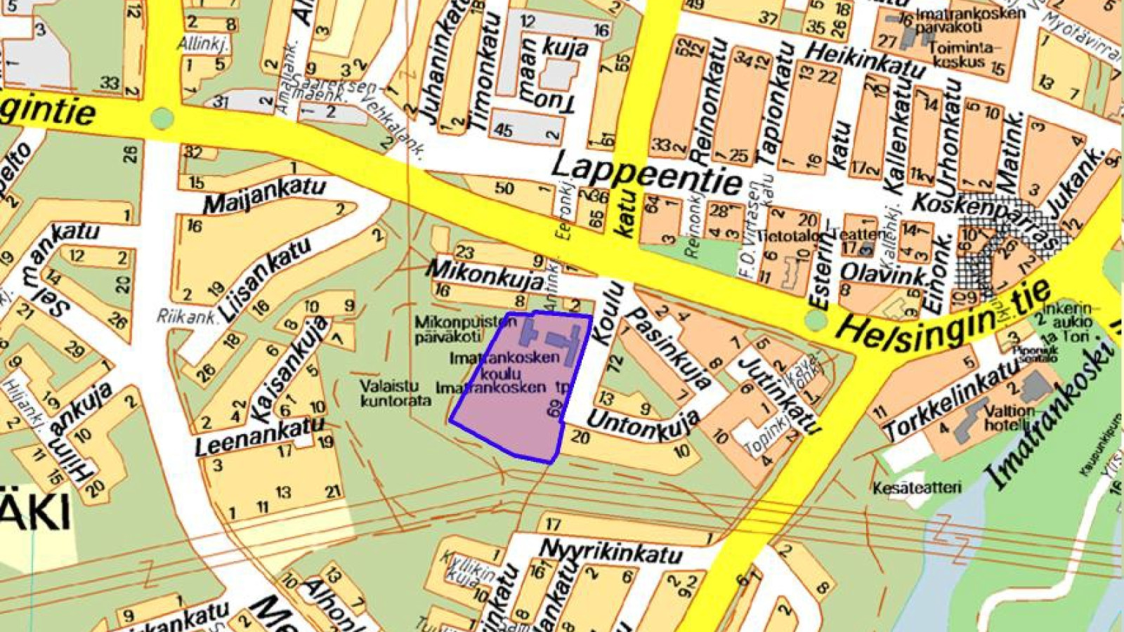 Imatrankoski school site plan proposal for viewing | the city of Imatra